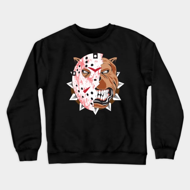 Halloween pitbull dog Crewneck Sweatshirt by mounier